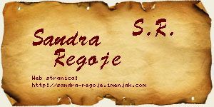 Sandra Regoje vizit kartica